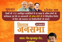 बीजेपी का दिल्ली के नजफगढ़ में विशाल जनसभा