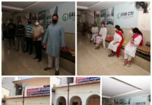 11th एवेन्यू, गौर सिटी-2 की महिलाओं ने बढ़ाया कर्मचारियों का हौसला